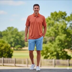 Peter‎ Millar Men's Summer Comfort Polo Golf Shirt XL Striped The Duel